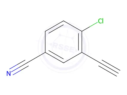 Chemical structure of 4-Chloro-3-ethynylbenzonitrile