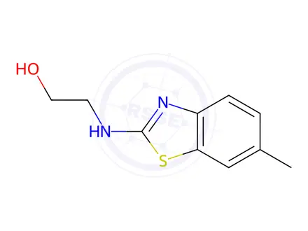 Chemical structure of Ethanol, 2-[(6-methyl-2-benzothiazolyl)amino]-(9CI)
