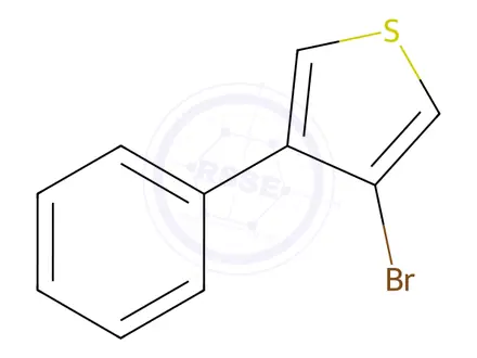 Chemical structure of Thiophene,3-bromo-4-phenyl-