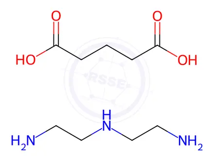 Chemical structure of Pentanedioic acid, polymer with N1-(2-aminoethyl)-1,2-ethanediamine
