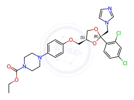 Chemical structure of Ketoconazole Impurity 12