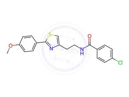 Chemical structure of 4-Chloro-N-(2-(2-(4-methoxyphenyl)thiazol-4-yl)ethyl)benzamide