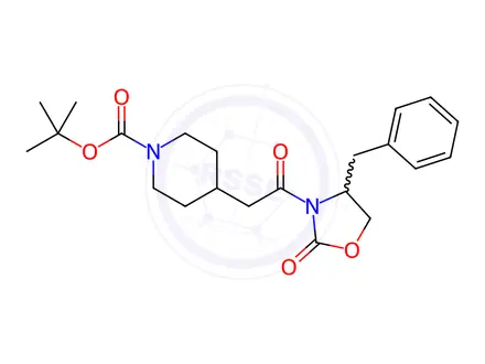 Chemical structure of tert-Butyl 4-[2-(4-benzyl-2-oxo-1,3-oxazolidin-3-yl)-2-oxoethyl]-1-piperidinecarboxylate