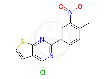 Chemical structure of 4-Chloro-2-(4-Methyl-3-Nitrophenyl)Thieno[2,3-D]Pyrimidine