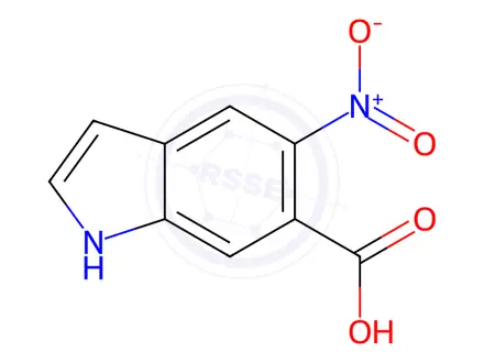 Chemical structure of 5-Nitro-1H-indole-6-carboxylic acid