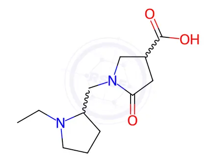 Chemical structure of 1-[(1-Ethylpyrrolidin-2-yl)methyl]-5-oxopyrrolidine-3-carboxylic Acid