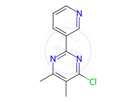 Chemical structure of 4-chloro-5,6-dimethyl-2-(pyridin-3-yl)pyrimidine