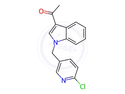 Chemical structure of 1-(1-((6-Chloropyridin-3-yl)methyl)-1H-indol-3-yl)ethan-1-one