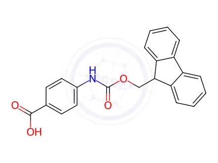 Chemical structure of Fmoc-4-Abz-OH