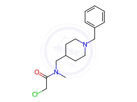 Chemical structure of N-((1-Benzylpiperidin-4-yl)methyl)-2-chloro-N-methylacetamide