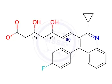 Chemical structure of Pitavastatin Sodium