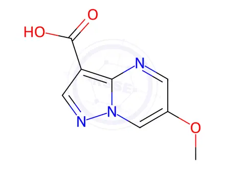Chemical structure of 6-Methoxy-pyrazolo[1,5-a]pyrimidine-3-carboxylic Acid