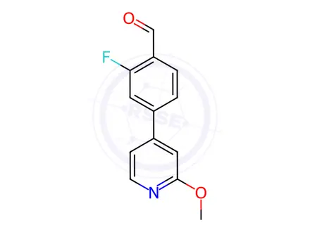 Chemical structure of Benzaldehyde, 2-fluoro-4-(2-methoxy-4-pyridinyl)-