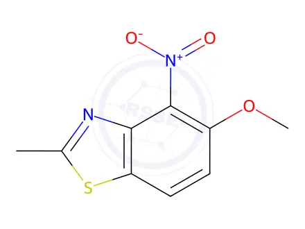 Chemical structure of Benzothiazole, 5-methoxy-2-methyl-4-nitro-(9CI)