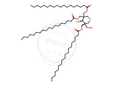 Chemical structure of (4-Hydroxy-5-(hydroxymethyl)tetrahydro-2H-pyran-3,3,5-triyl)tris(methylene) tristearate