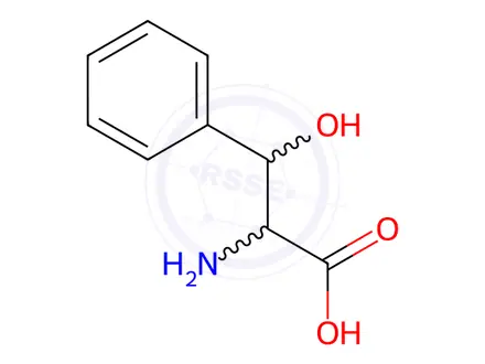 Chemical structure of 2-amino-3-hydroxy-3-phenylpropanoic Acid Hydrochloride