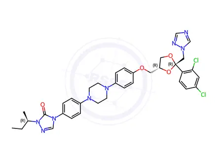 Chemical structure of Itraconazole EP Impurity E