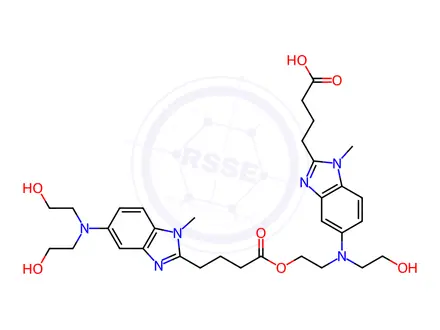 Chemical structure of Bendamustine Deschloro Dimer Impurity