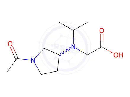 Chemical structure of 2-((1-Acetylpyrrolidin-3-yl)(isopropyl)amino)acetic acid