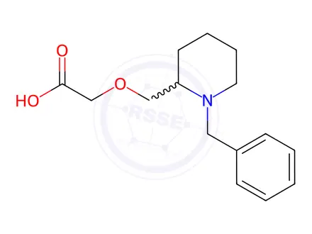 Chemical structure of 2-((1-Benzylpiperidin-2-yl)methoxy)acetic acid