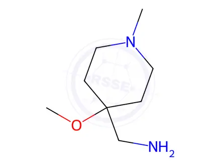 Chemical structure of 1-(4-methoxy-1-methylpiperidin-4-yl)methanamine dihydrochloride