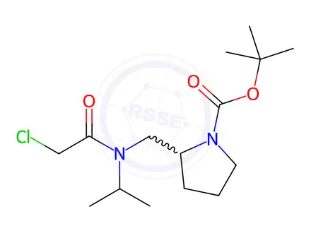 Chemical structure of tert-Butyl 2-((2-chloro-N-isopropylacetamido)methyl)pyrrolidine-1-carboxylate