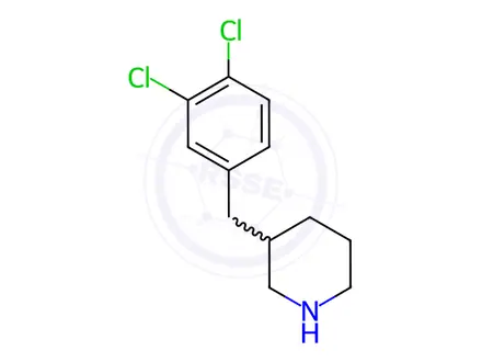 Chemical structure of Piperidine, 3-[(3,4-dichlorophenyl)methyl]-