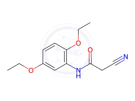 Chemical structure of 2-Cyano-N-(2,5-diethoxyphenyl)acetamide