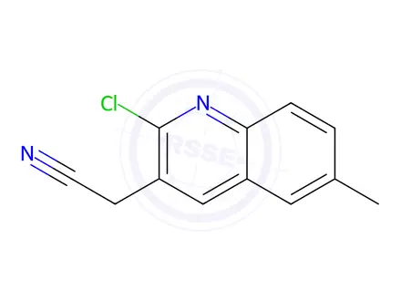 Chemical structure of 2-(2-Chloro-6-methylquinolin-3-yl)acetonitrile