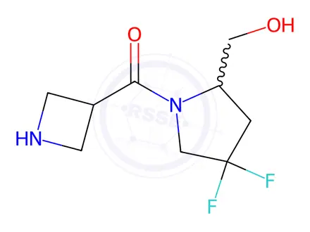 Chemical structure of Azetidin-3-yl(4,4-difluoro-2-(hydroxymethyl)pyrrolidin-1-yl)methanone