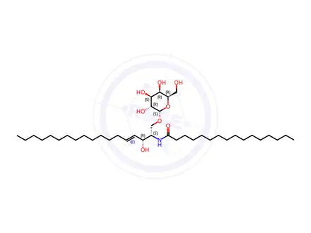 Chemical structure of C16 Galactosyl(α) Ceramide (d18:1/16:0)