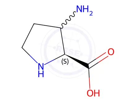 Chemical structure of Proline, 3-amino-(8CI,9CI)