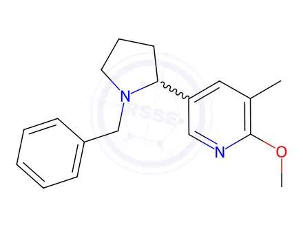 Chemical structure of 5-(1-Benzylpyrrolidin-2-yl)-2-methoxy-3-methylpyridine
