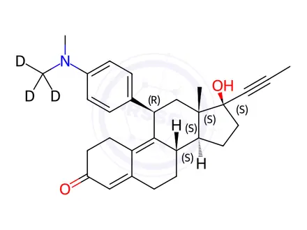 Chemical structure of Mifepristone D6