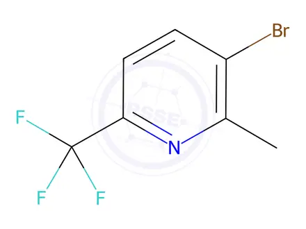 Chemical structure of 3-Bromo-2-methyl-6-(trifluoromethyl)pyridine