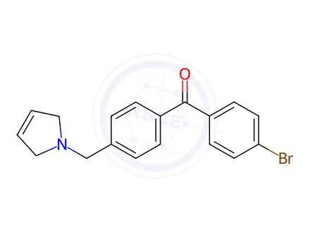 Chemical structure of (4-Bromophenyl)(4-((2,5-dihydro-1H-pyrrol-1-yl)methyl)phenyl)methanone