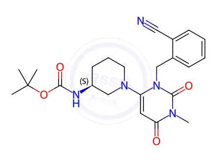 Chemical structure of Alogliptin Impurity BOC