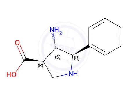 Chemical structure of (3R,4S,5R)-4-Amino-5-phenylpyrrolidine-3-carboxylic acid