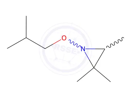 Chemical structure of Aziridine, 2,2,3-trimethyl-1-(2-methylpropoxy)-(9CI)