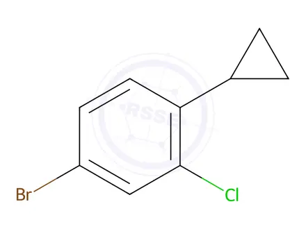 Chemical structure of 4-Bromo-2-chloro-1-cyclopropylbenzene