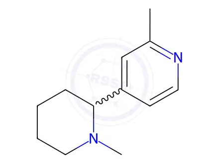 Chemical structure of 2-Methyl-4-(1-methylpiperidin-2-yl)pyridine