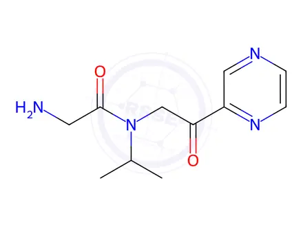 Chemical structure of 2-Amino-N-isopropyl-N-(2-oxo-2-(pyrazin-2-yl)ethyl)acetamide