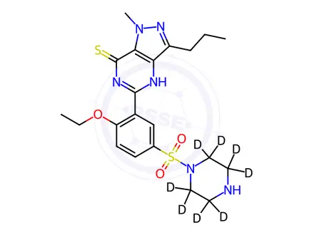 Chemical structure of Desmethyl Thiosildenafil-d8