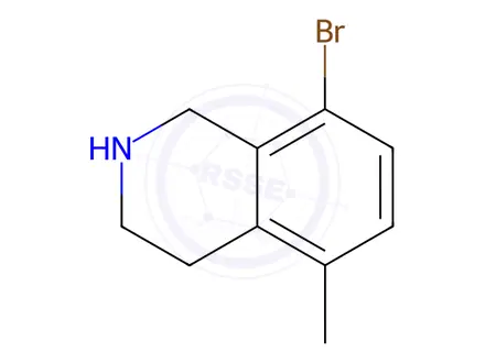 Chemical structure of Isoquinoline, 8-bromo-1,2,3,4-tetrahydro-5-methyl-