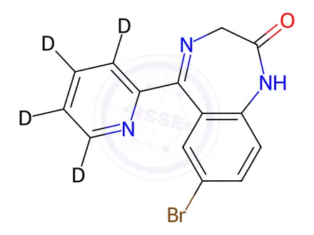 Chemical structure of Bromazepam D4