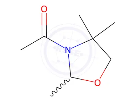 Chemical structure of Oxazolidine, 3-acetyl-2,4,4-trimethyl-(9CI)