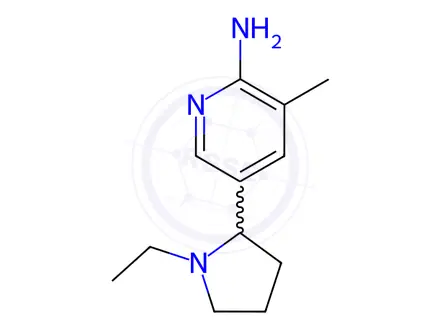 Chemical structure of 5-(1-Ethylpyrrolidin-2-yl)-3-methylpyridin-2-amine