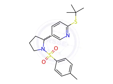 Chemical structure of 2-(tert-Butylthio)-5-(1-tosylpyrrolidin-2-yl)pyridine
