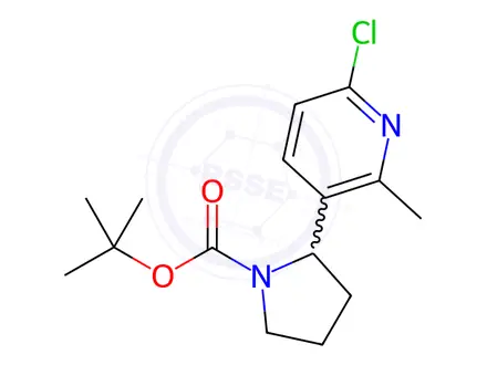 Chemical structure of tert-Butyl 2-(6-chloro-2-methylpyridin-3-yl)pyrrolidine-1-carboxylate