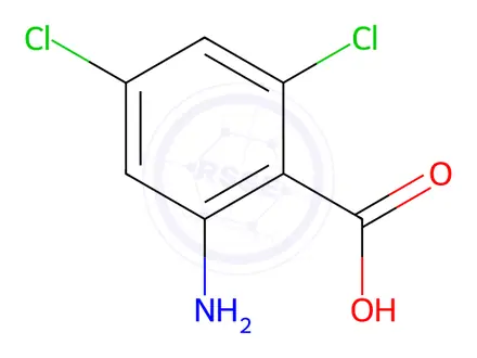 Chemical structure of 2-Amino-4,6-dichlorobenzoic Acid